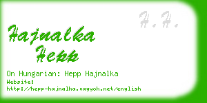 hajnalka hepp business card